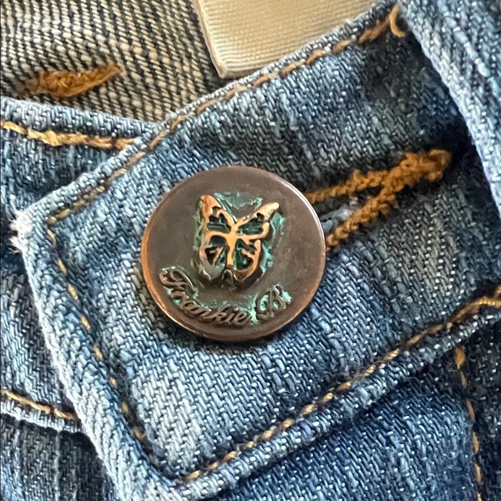 Frankie B. Denim Jeans with Butterfly Detail - Picture 3 of 11